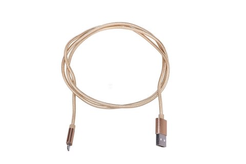 Extralink | Kabel ze złączem Lightning | do smartphonów IPHONE, maks. prąd 2A, wzmocniony oplotem, długość 1m, złoty Extralink | Kabel ze złączem Lightning | do smartphonów IPHONE, maks. prąd 2A, wzmocniony oplotem, długość 1m, złoty