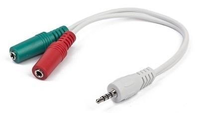 KABEL AUDIO 3.5MM 4-PIN TO 3.5MM S+MIC CCA-417W GEMBIRD