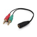 KABEL AUDIO 3.5MM SOCKET TO 2X3.5MM PLUG CCA-418 GEMBIRD