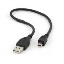 KABEL USB2 AM-MINI 30CM BLACK CCP-USB2-AM5P-1 GEMBIRD