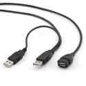 KABEL USB2 DUAL EXTENSION AMAF 0.9M CCP-USB22-AMAF-3 GEMBIRD