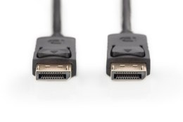 Kabel DP/DP M/M z zatrzaskami czarny 2m DisplayPort 4K 60Hz UHD