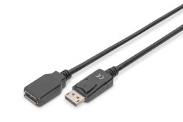 Kabel DP/DP M/Ż z zatrzaskiem czarny 2m Displayport 1.2 4K 60Hz UHD