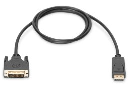 Kabel DP/DVI-D (24+1) M/M z zatrzaskiem czarny 2m Displayport 1080p 60Hz FHD