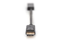 Kabel DP/HDMI A M/Ż z zatrzaskiem czarny 0,15m Displayport 1080p 60Hz FHD