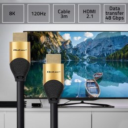 Kabel HDMI M/M, v2.1 Ultra high speed 8K Qoltec (3m)