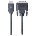 Kabel HDMI na DVI-D 24+1 Dual Link M/M 1.8m Czarny