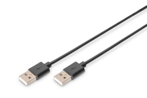 Kabel USB A/USB A M/M czarny 1,8m USB 2.0 HighSpeed