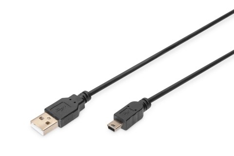 Kabel USB A/miniUSB B (5pin) M/M "Canon" cz. 1,8m USB 2.0 HighSpeed