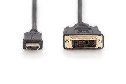 Kabel adapter HDMI 1.4 High Speed 1080p60Hz FHD HDMI A/DVI-D (18+1) M/M czarny 2m