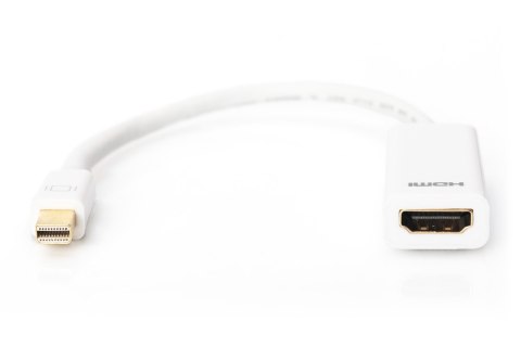 Kabel miniDP/HDMI A M/Ż biały 0,15m Displayport 1080p 60Hz FHD Kabel miniDP/HDMI A M/Ż biały 0,15m Displayport 1080p 60Hz FHD