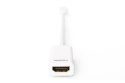 Kabel miniDP/HDMI A M/Ż biały 0,15m Displayport 1080p 60Hz FHD