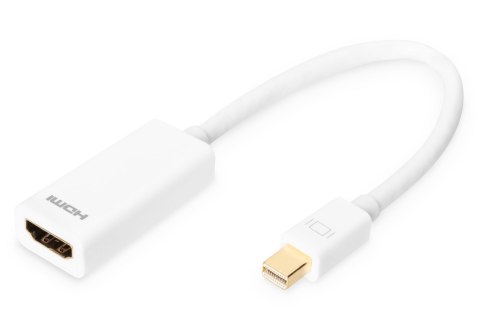 Kabel miniDP/HDMI A M/Ż biały 0,15m Displayport 1080p 60Hz FHD Kabel miniDP/HDMI A M/Ż biały 0,15m Displayport 1080p 60Hz FHD