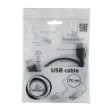 Kabel przedłużacz USB 2.0 Gembird AM-AF 0,75 m (czarny)