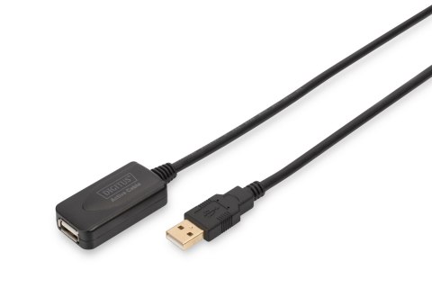 Przedłużacz USB 2.0 HighSpeedUSB A/USB A M/Ż aktywny, czarny 5m Przedłużacz USB 2.0 HighSpeedUSB A/USB A M/Ż aktywny, czarny 5m