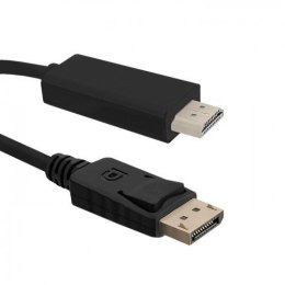 Qoltec DisplayPort v1.1 męski | HDMI męski | 4K | 1m