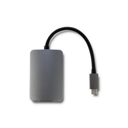 Qoltec Hub Adapter USB-C 3.1 2w1 | HDMI 4K | VGA