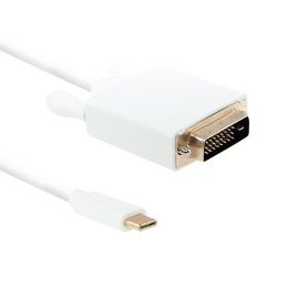 Qoltec Kabel USB 3.1 typ C męski/ DVI męski | 4K | Alternate mode | 1m