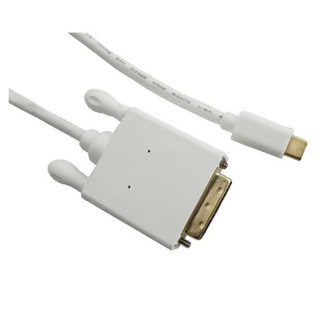 Qoltec Kabel USB 3.1 typ C męski/ DVI męski | 4K | Alternate mode | 1m Qoltec Kabel USB 3.1 typ C męski/ DVI męski | 4K | Alternate mode | 1m