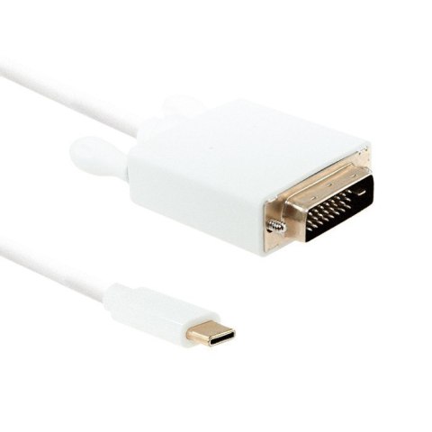 Qoltec Kabel USB 3.1 typ C męski/ DVI męski | 4K | Alternate mode | 2m Qoltec Kabel USB 3.1 typ C męski/ DVI męski | 4K | Alternate mode | 2m