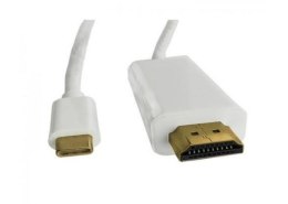 Qoltec Kabel USB 3.1 typ C męski/ HDMI A męski | 4K | Alternate mode | 1m