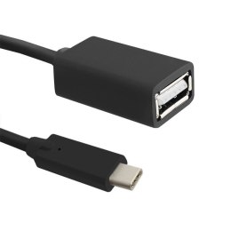 Qoltec Kabel USB 3.1 typ C męski | USB 2.0 typ A żeński | 0.25m