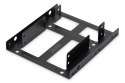 Ramka montażowa/Adapter SSD/HDD 2x 2.5" do 3.5"(ATA, SATA, SSD) metalowa ,zestaw, czarna