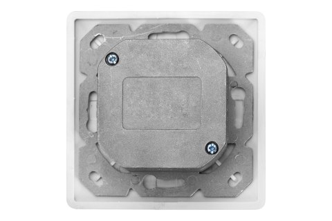 Gniazdo podtynkowe / natynkowe 2x RJ45, ekranowane, LSA, kat.6, pole opisowe, p/kurz, kolor biały Gniazdo podtynkowe / natynkowe 2x RJ45, ekranowane, LSA, kat.6, pole opisowe, p/kurz, kolor biały