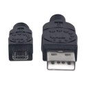 KABEL USB A-MicroB M/M 1,8M USB2.0 Hi-Speed czarny