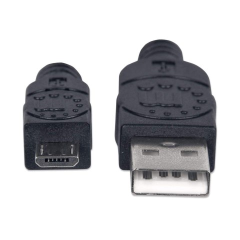 KABEL USB A-MicroB M/M 1,8M USB2.0 Hi-Speed czarny KABEL USB A-MicroB M/M 1,8M USB2.0 Hi-Speed czarny