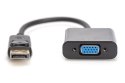 Kabel DP/DSUB15 M/Ż z zatrzaskiem czarny 0,15m Displayport 1080p 60Hz FHD