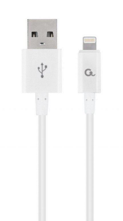 Kabel USB 2.0 (AM/8-pin lightning M) 1m biały Gembird Kabel USB 2.0 (AM/8-pin lightning M) 1m biały Gembird