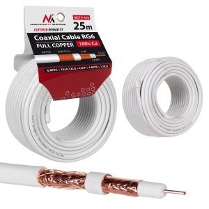 Kabel koncentryczny Maclean, Przewód antenowy satelitarny, RG6 1.02CU+4.8FPE+CU/P+32*0.12CU+6.8PVC, 25M, MCTV-470 Kabel koncentryczny Maclean, Przewód antenowy satelitarny, RG6 1.02CU+4.8FPE+CU/P+32*0.12CU+6.8PVC, 25M, MCTV-470