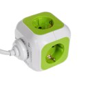 MagicCube poczwórne gniazdko prądowe, 2 wejścia usb 1,4m GreenBlue GB118G wersja niemiecka