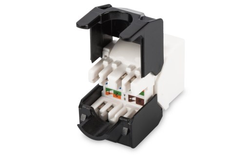 Moduł (gniazdo) keystone RJ45 (8P8C) kat.6, UTP, nieekranowany, beznarzędziowy, biały Moduł (gniazdo) keystone RJ45 (8P8C) kat.6, UTP, nieekranowany, beznarzędziowy, biały