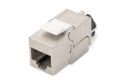 Moduł (gniazdo) keystone RJ45 (8P8C) kat.6A, STP,ekranowany, beznarzędziowy, stalowy, opaska czarna
