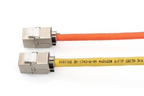 Moduł (gniazdo) keystone RJ45 (8P8C) kat.6A, STP,ekranowany, beznarzędziowy, stalowy, opaska czarna Moduł (gniazdo) keystone RJ45 (8P8C) kat.6A, STP,ekranowany, beznarzędziowy, stalowy, opaska czarna