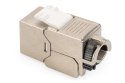 Moduł (gniazdo) keystone RJ45 (8P8C) kat.6A, STP,ekranowany, beznarzędziowy, stalowy, opaska czarna