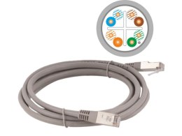 Patch-cord F/UTP kat.6 PVC 0.5m szary ALANTEC