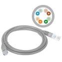 Patch-cord U/UTP kat.5e PVC 3.0m szary ALANTEC