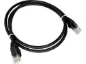 Patch-cord U/UTP kat.6 PVC 0.5m czarny ALANTEC