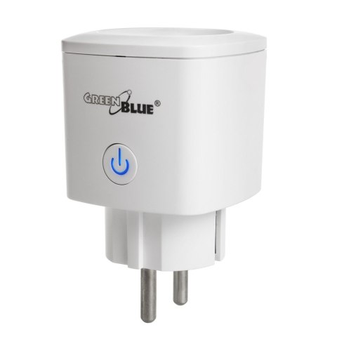 Zdalnie sterowane gniazdko WiFi GreenBlue, Android/iOS/Alexa/Google Home, zuż. energii, timer, max 3680W, typ F, GB720 F Zdalnie sterowane gniazdko WiFi GreenBlue, Android/iOS/Alexa/Google Home, zuż. energii, timer, max 3680W, typ F, GB720 F
