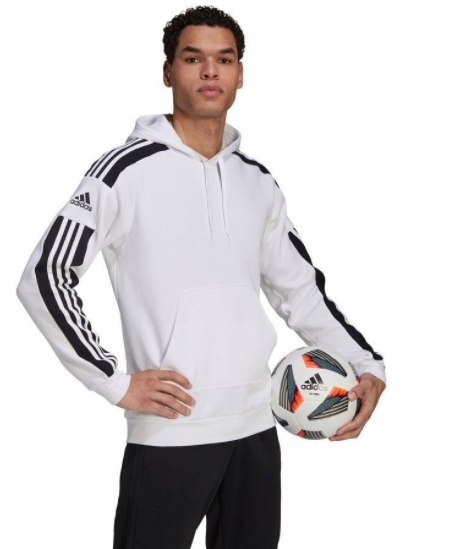 Bluza męska adidas Squadra 21 Sweat Hoody biała GT6637 Bluza męska adidas Squadra 21 Sweat Hoody biała GT6637