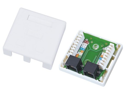 Gniazdo natynkowe UTP kat.5e 2xRJ45 ALANTEC Gniazdo natynkowe UTP kat.5e 2xRJ45 ALANTEC