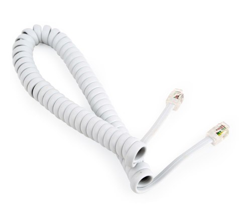 Kabel telefoniczny RJ10 4P4C spiralny 2m (biały) Gembird Kabel telefoniczny RJ10 4P4C spiralny 2m (biały) Gembird