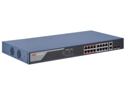 Przełącznik niezarządzany 18-portowy (16xPoE) 230W, 2xSPF HIKVISION