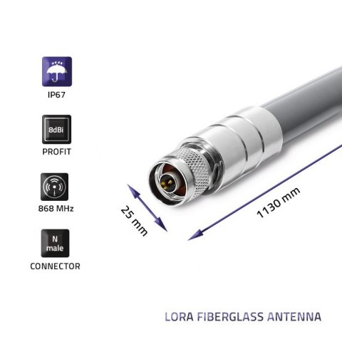 Qoltec Antena LoRa | 8 dBi | Zewnętrzna Qoltec Antena LoRa | 8 dBi | Zewnętrzna