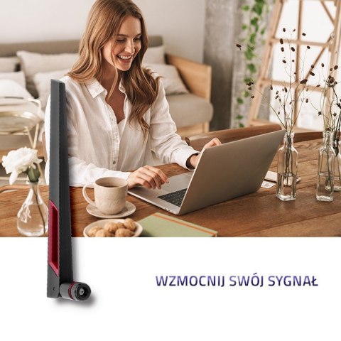 Qoltec Antena Wi-Fi 2.4/ 5GHz dookólna | 5dBi Qoltec Antena Wi-Fi 2.4/ 5GHz dookólna | 5dBi