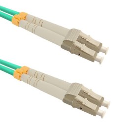Qoltec Patchcord światłowodowy LC/UPC - LC/UPC | Multimode | 50/125 | OM3 | Duplex | 1m