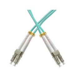 Qoltec Patchcord światłowodowy LC/UPC - LC/UPC | Multimode | 50/125 | OM3 | Duplex | 1m